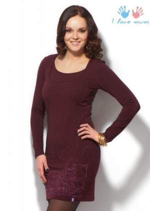 Туника "Моника" бордо Париж для беременных и кормящих